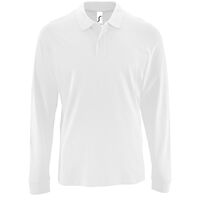 Рубашка поло мужская с длинным рукавом Perfect LSL Men белая, размер 3XL
