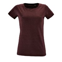 Футболка женская Regent Fit Women бордовый меланж, размер L