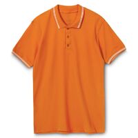 Рубашка поло Virma Stripes, оранжевая, размер S