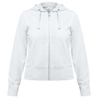 Толстовка женская Hooded Full Zip белая, размер XS