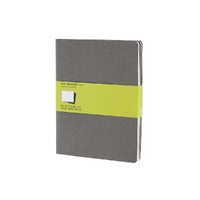 Записная книжка Moleskine Cahier (нелинованный, 3 шт.), ХLarge (19х25см), серый