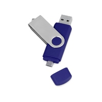 USB/micro USB-флешка 2.0 на 16 Гб «Квебек OTG», синий