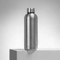 Вакуумная термобутылка "Cask" Waterline, 500 мл, серебристый глянцевый (P)