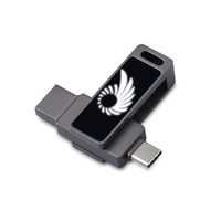 Флешка 32 ГБ USB Type-C и USB 3.0 с подсветкой лого «Спинлайт»