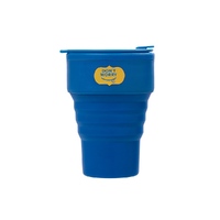 Силиконовый складной стакан «GoCup», синий индиго, тампопечать