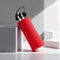 Бутылка для воды "Bottle C1", сталь, soft touch, 600 мл, красный