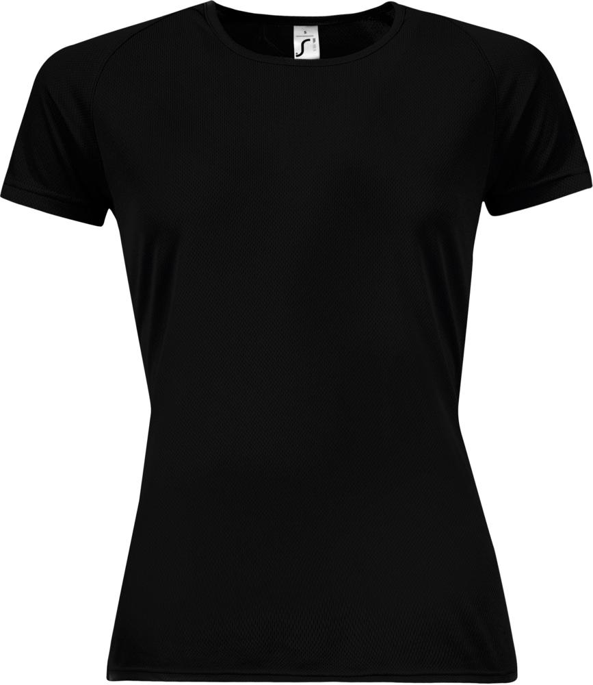 Футболка женская Sporty Women 140 черная, размер L-1