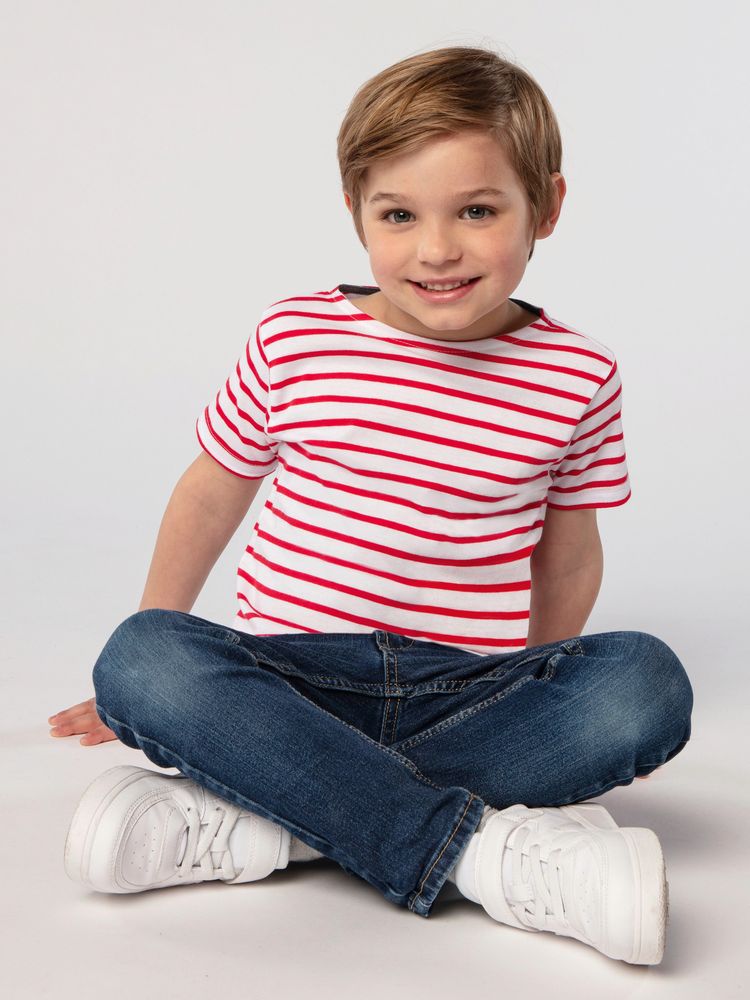 Футболка Miles Kids белая с красным, размер 04Y-3