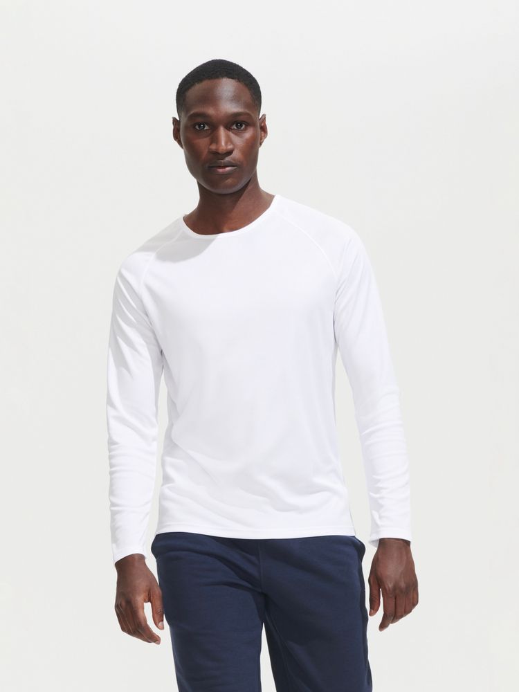 Футболка с длинным рукавом Sporty LSL Men белая, размер 3XL-4