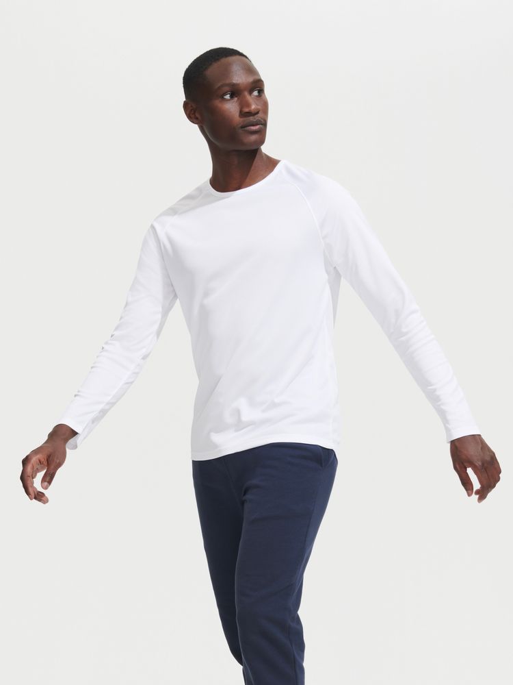 Футболка с длинным рукавом Sporty LSL Men белая, размер 3XL-5