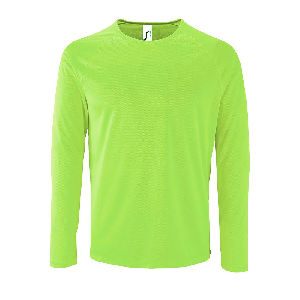 Футболка с длинным рукавом Sporty LSL Men неоново-зеленая, размер 3XL-1
