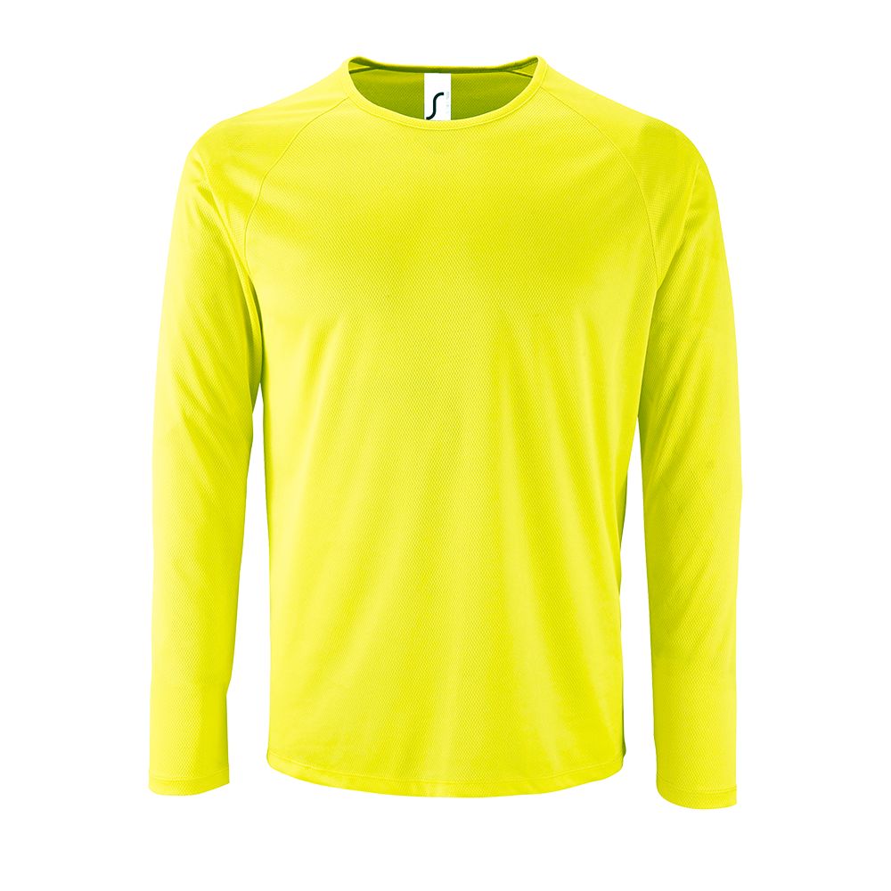 Футболка с длинным рукавом Sporty LSL Men желтый неон, размер 3XL-1