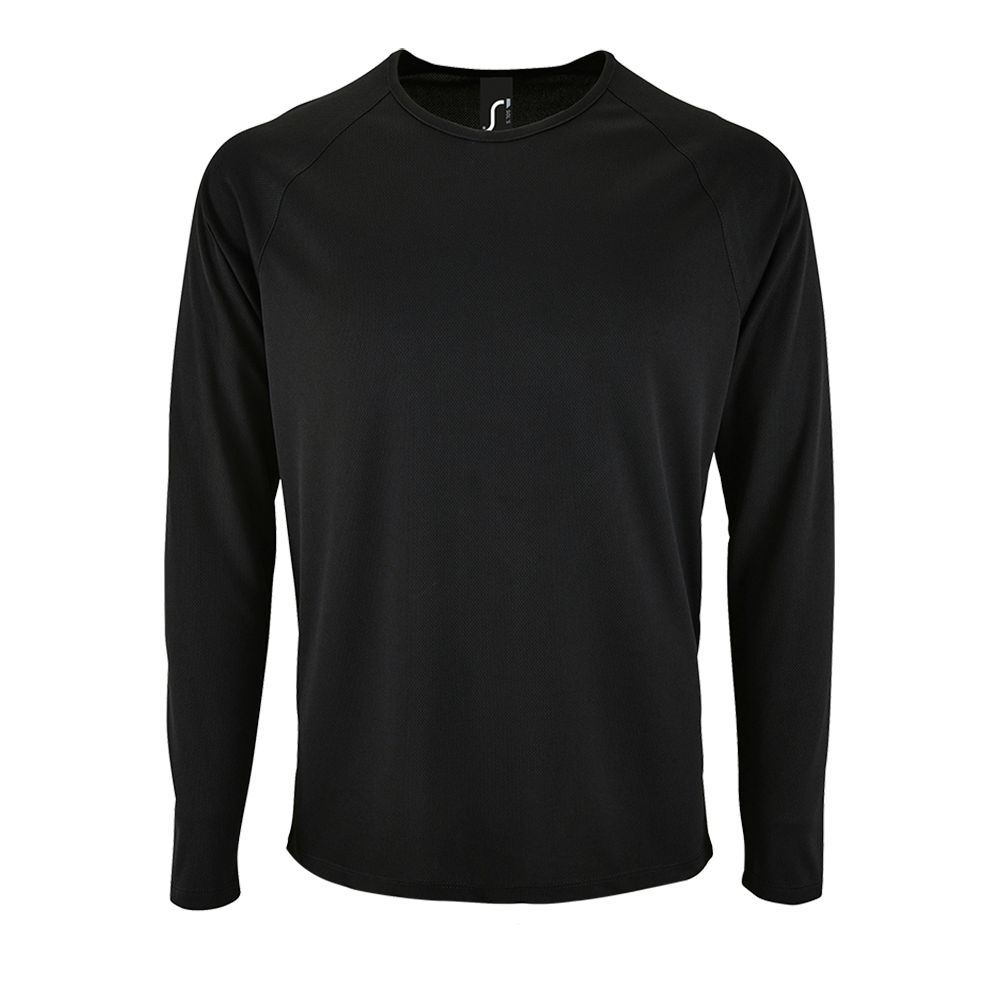 Футболка с длинным рукавом Sporty LSL Men черная, размер 3XL-1