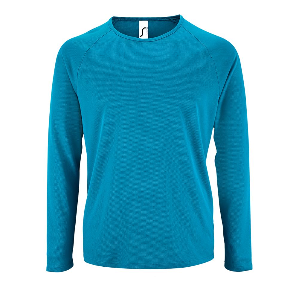 Футболка с длинным рукавом Sporty LSL Men ярко-бирюзовая, размер 3XL-1