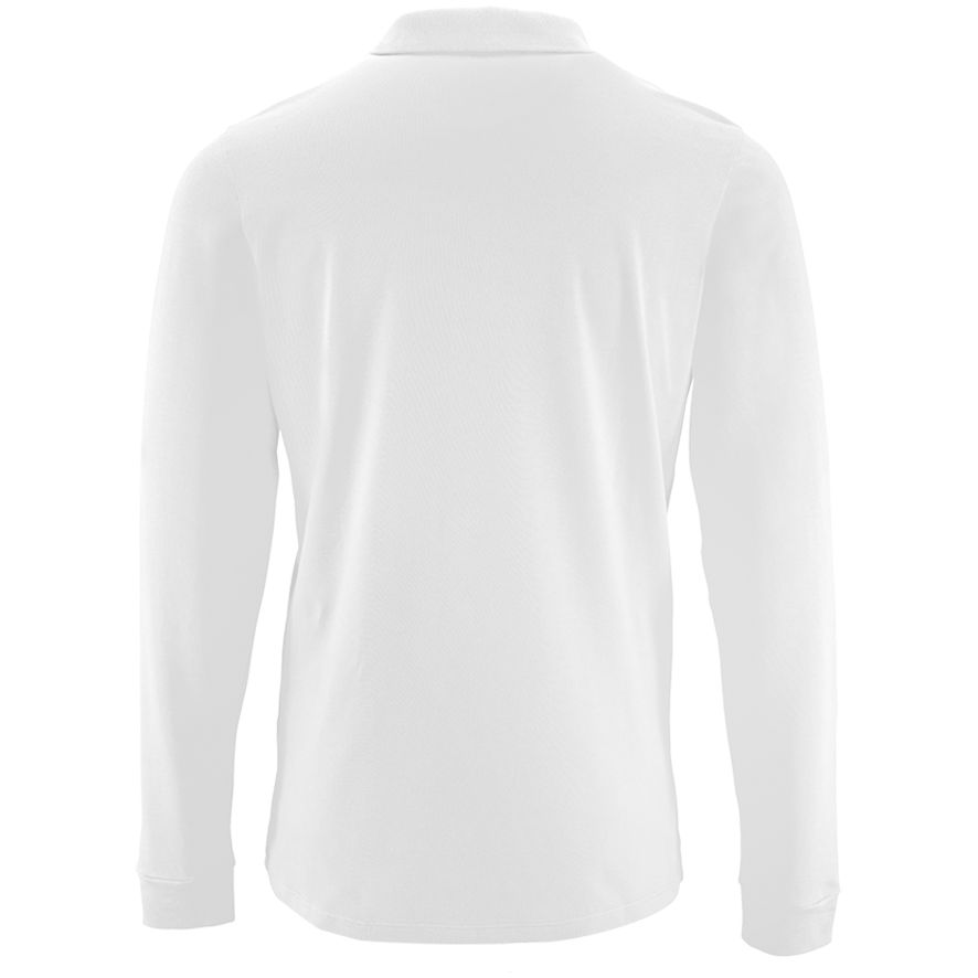 Рубашка поло мужская с длинным рукавом Perfect LSL Men белая, размер 3XL-2