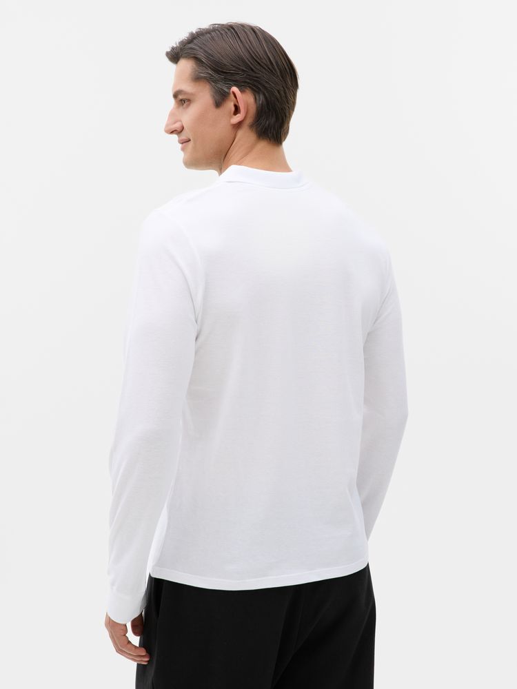 Рубашка поло мужская с длинным рукавом Perfect LSL Men белая, размер 3XL-7