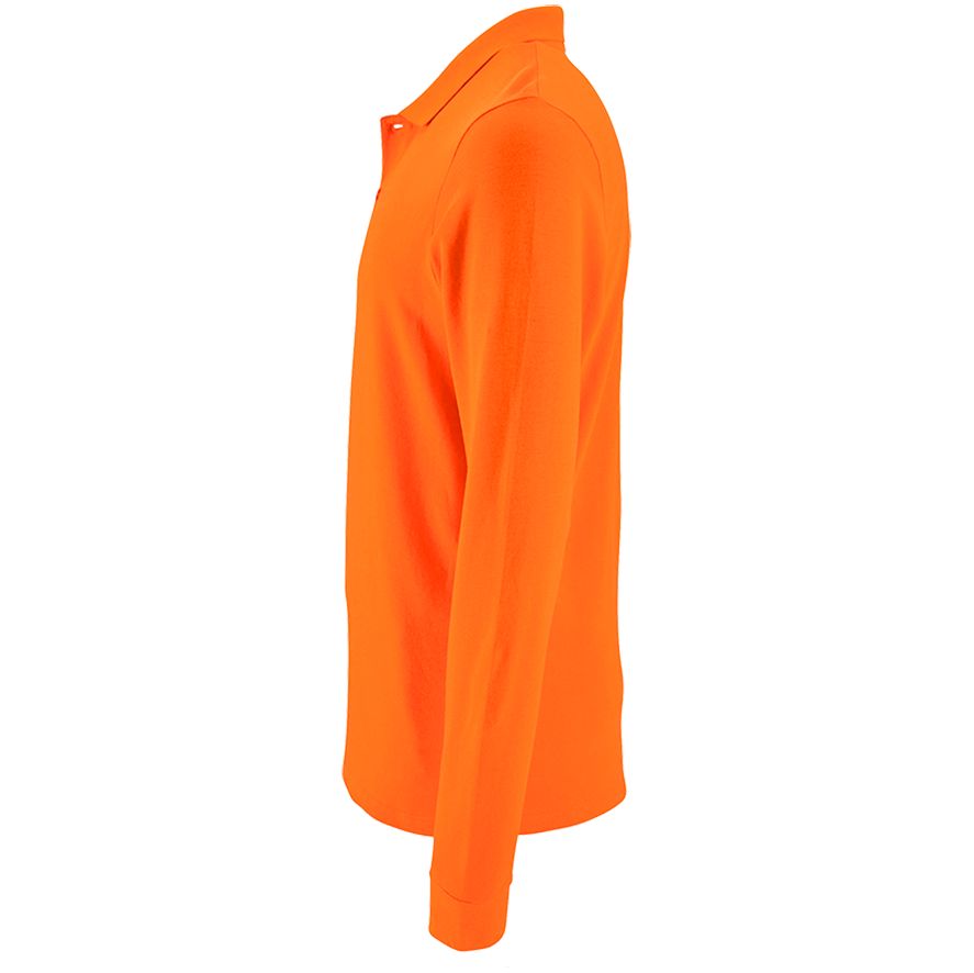 Рубашка поло мужская с длинным рукавом Perfect LSL Men оранжевая, размер 3XL-3