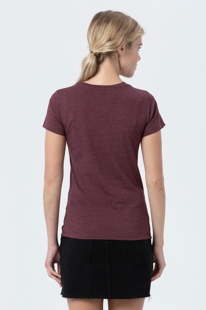 Футболка женская Regent Fit Women бордовый меланж, размер L-5