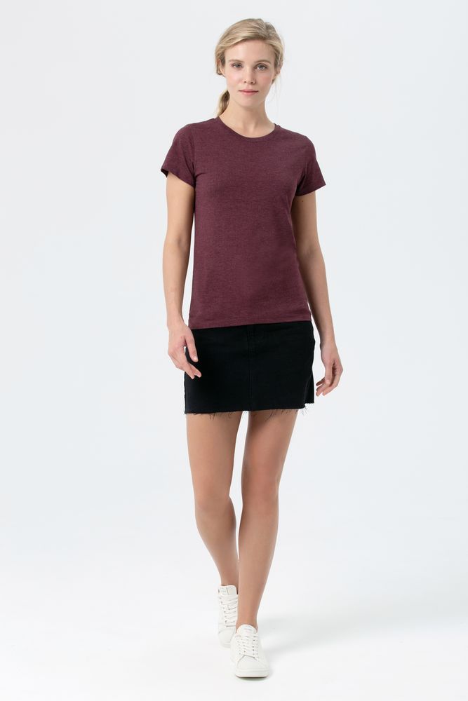 Футболка женская Regent Fit Women бордовый меланж, размер L-7