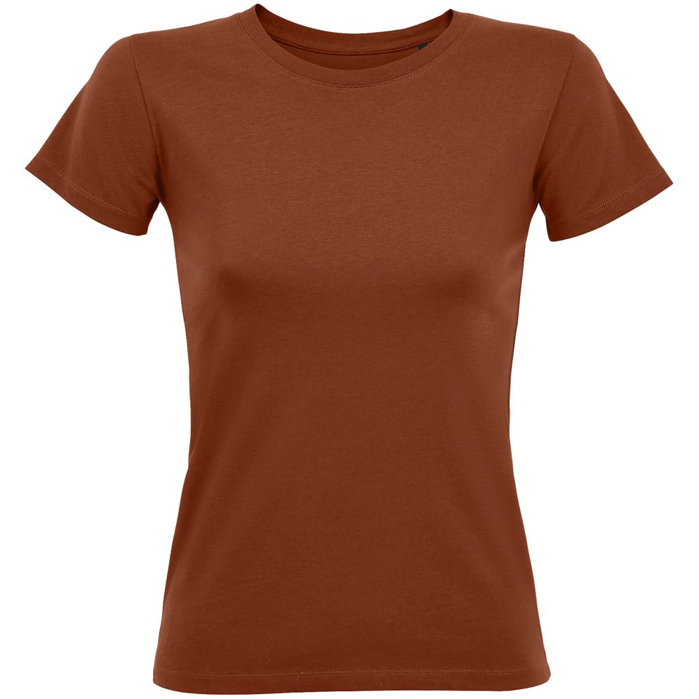 Футболка женская Regent Fit Women, коричневая (терракотовая), размер L-1