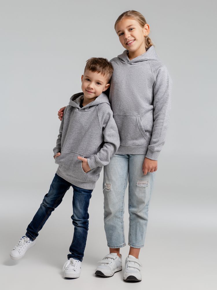 Толстовка детская Stellar Kids, серый меланж, на рост 96-104 см (4 года)-10