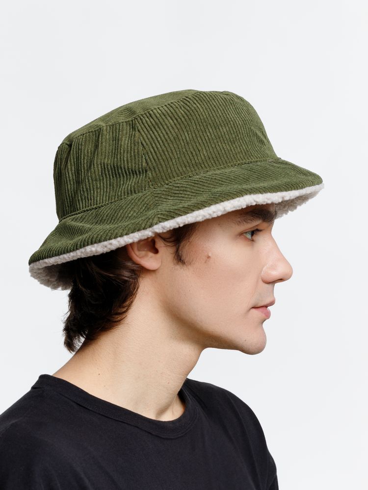 Панама Bucket двусторонняя, хаки с бежевым, размер M/L-6