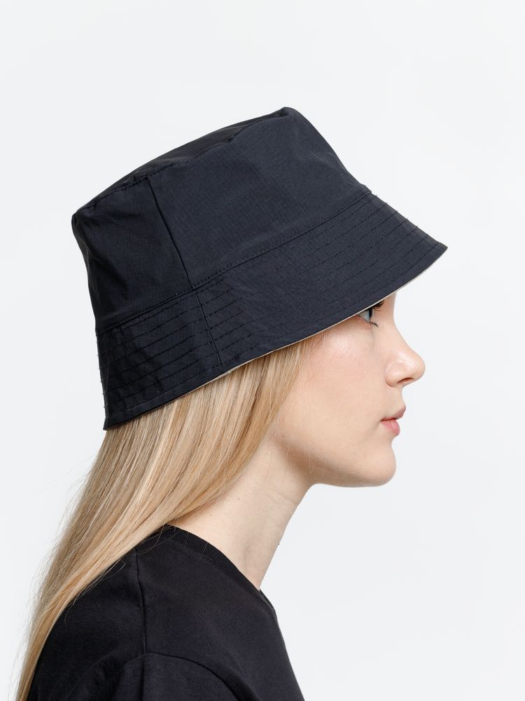 Панама Nylon двусторонняя, черная с хаки, размер M/L-6