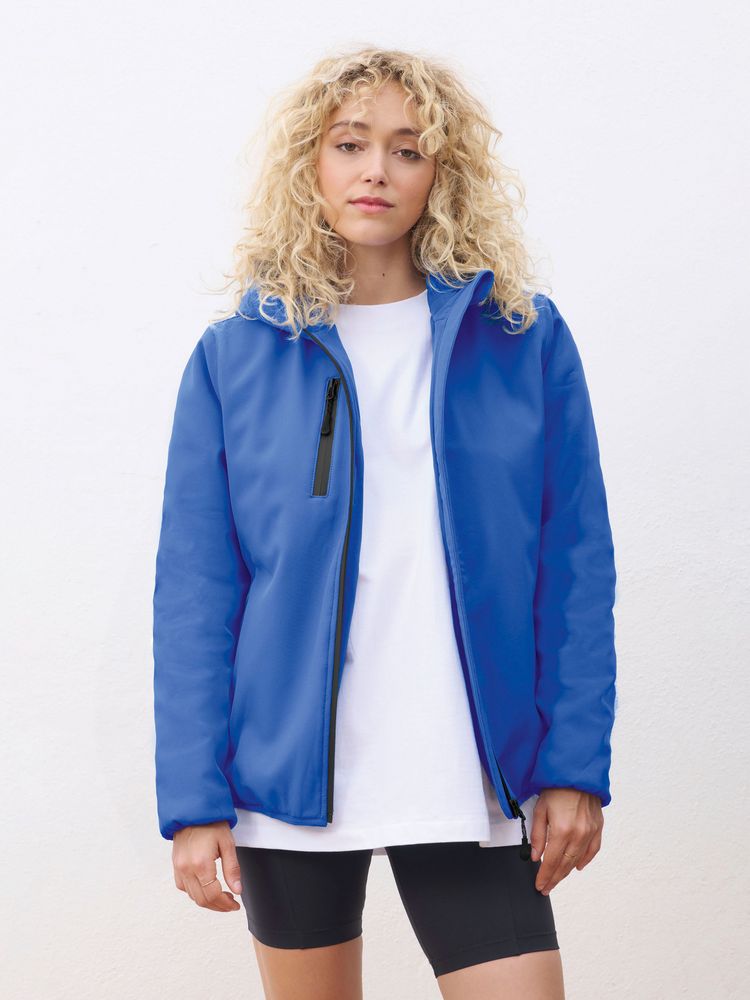 Куртка софтшелл с капюшоном женская Falcon Women, синяя, размер 3XL-4