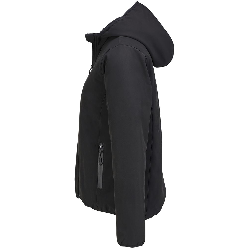 Куртка софтшелл с капюшоном женская Falcon Women, черная, размер 3XL-3