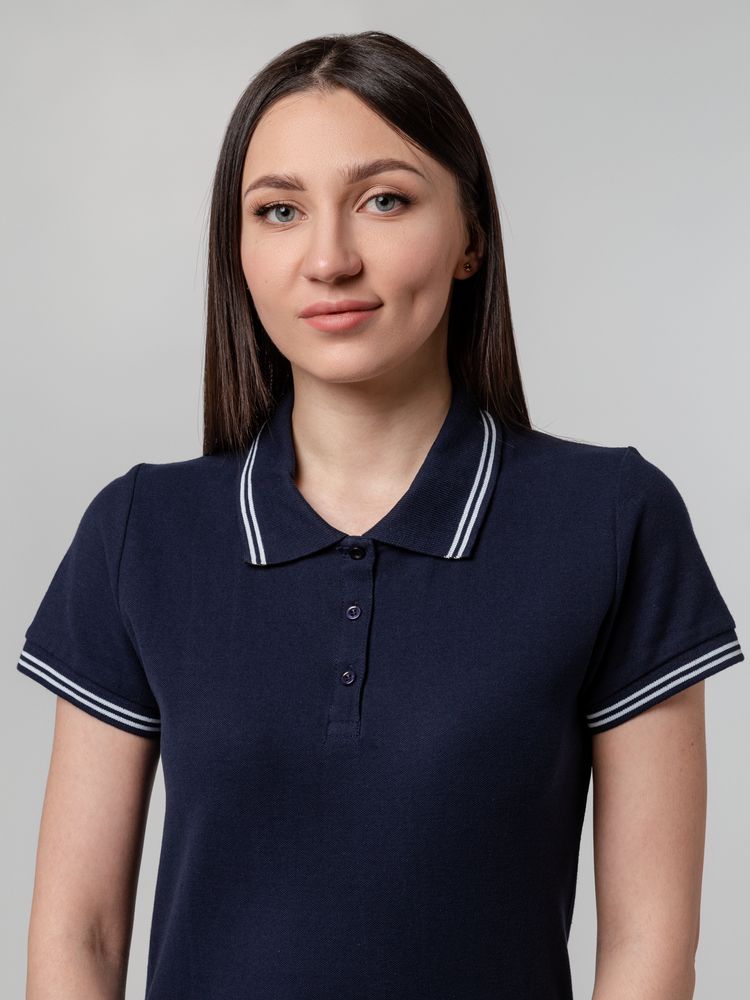 Рубашка поло женская Virma Stripes Lady, темно-синяя, размер S-8