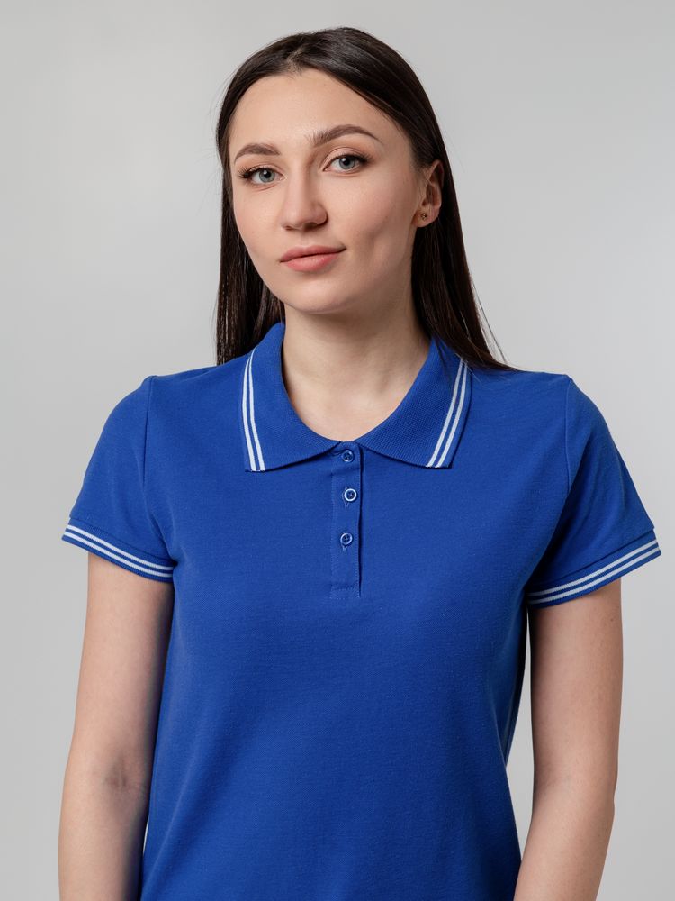 Рубашка поло женская Virma Stripes Lady, ярко-синяя, размер S-9