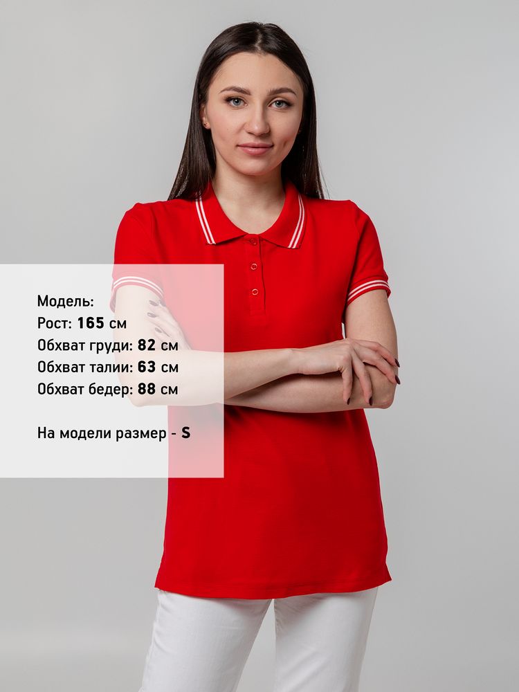 Рубашка поло женская Virma Stripes Lady, красная, размер L-5