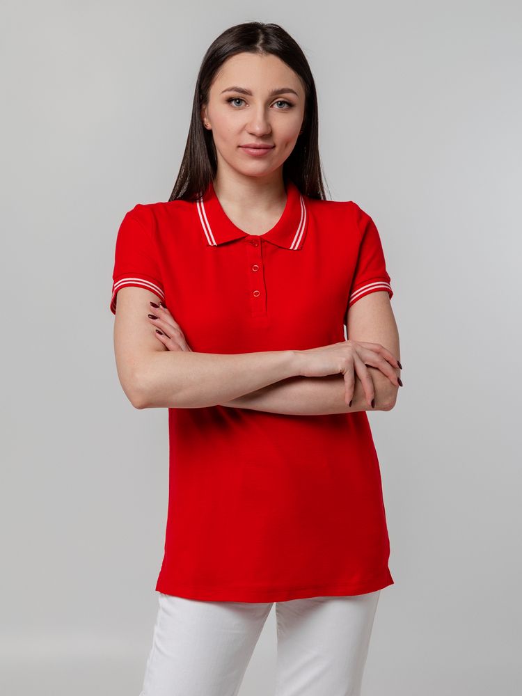 Рубашка поло женская Virma Stripes Lady, красная, размер L-6