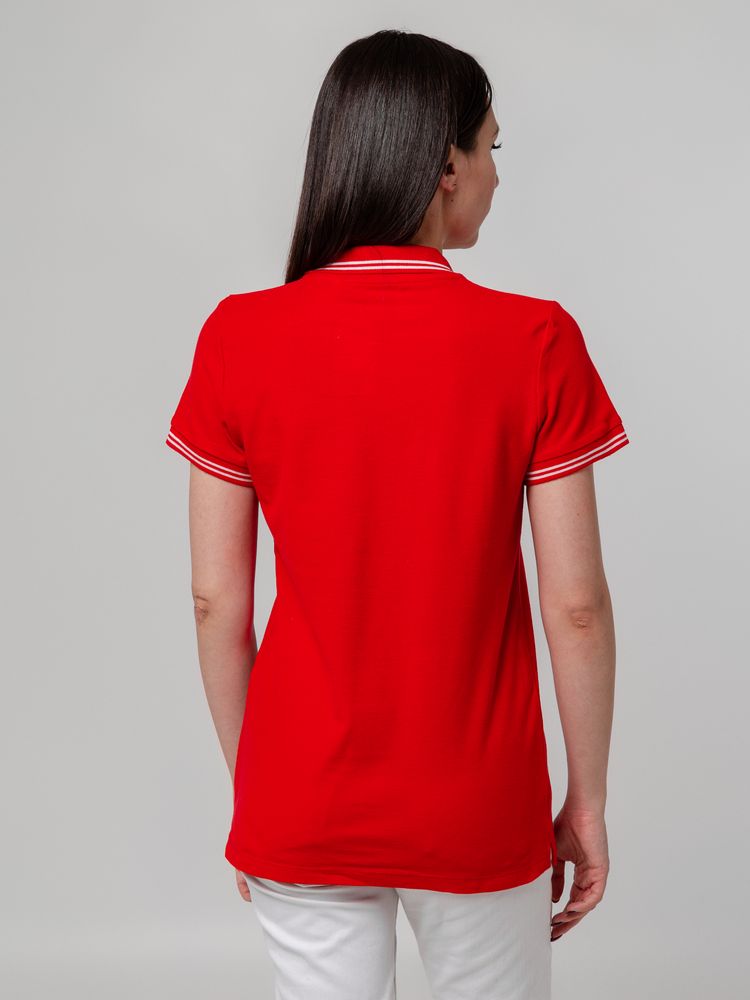 Рубашка поло женская Virma Stripes Lady, красная, размер L-7