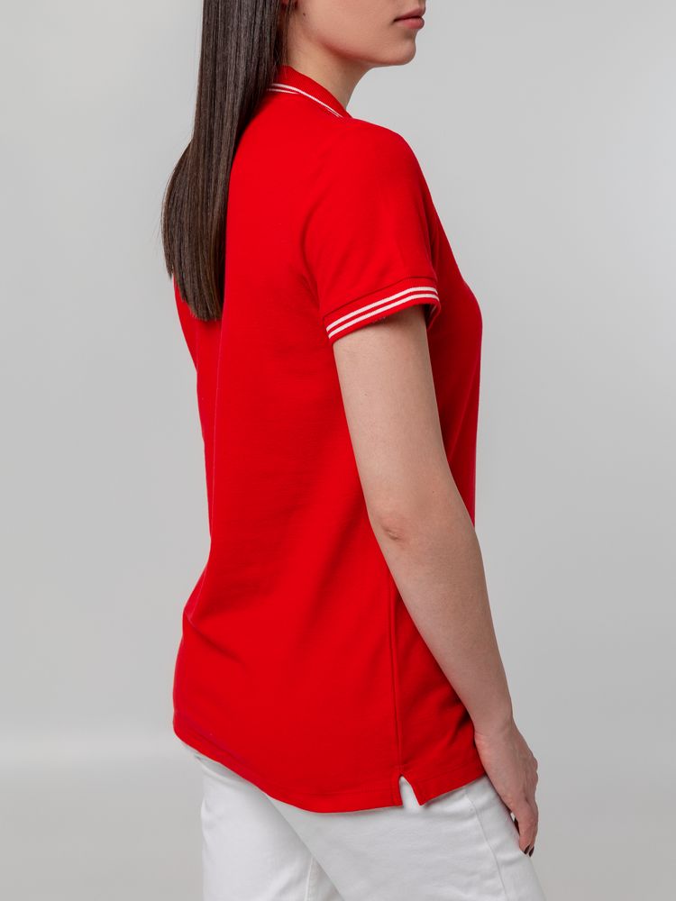 Рубашка поло женская Virma Stripes Lady, красная, размер L-8