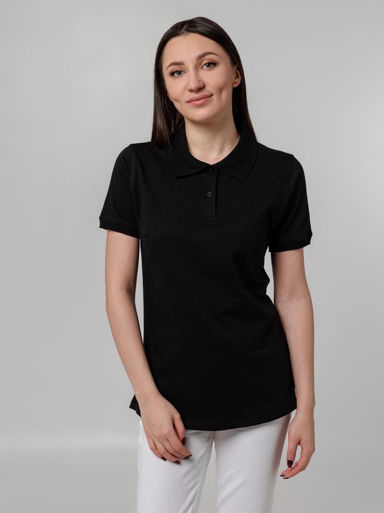 Рубашка поло женская Virma Stretch Lady, черная, размер S-5