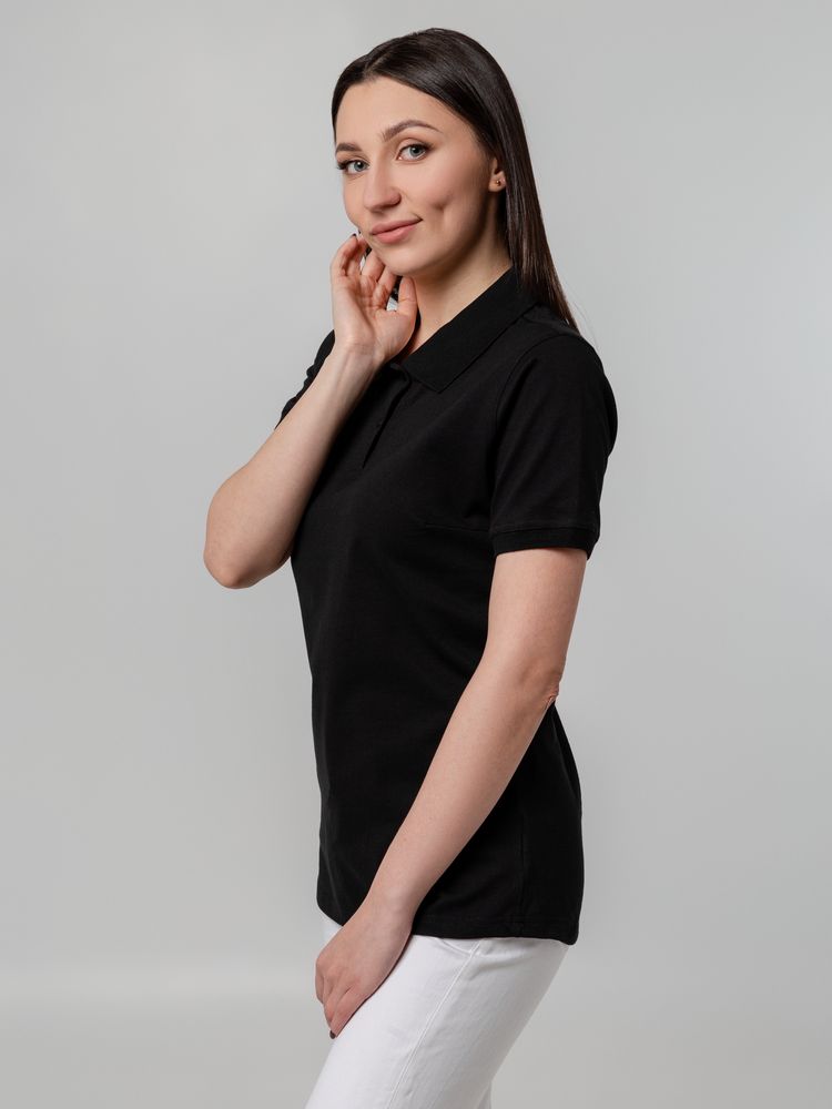 Рубашка поло женская Virma Stretch Lady, черная, размер S-7