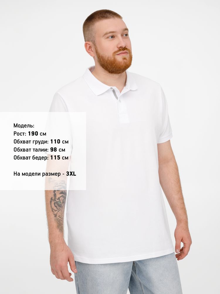 Рубашка поло мужская Virma Premium, белая, размер S-9