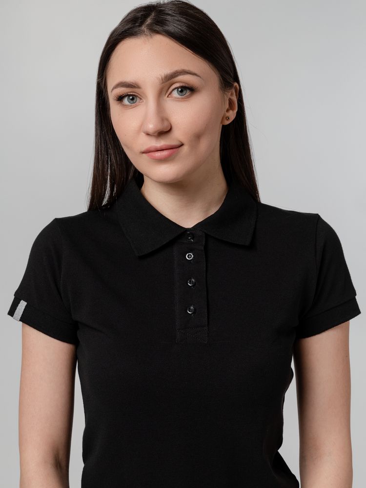 Рубашка поло женская Virma Premium Lady, черная, размер S-10