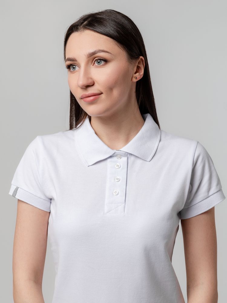 Рубашка поло женская Virma Premium Lady, белая, размер S-8