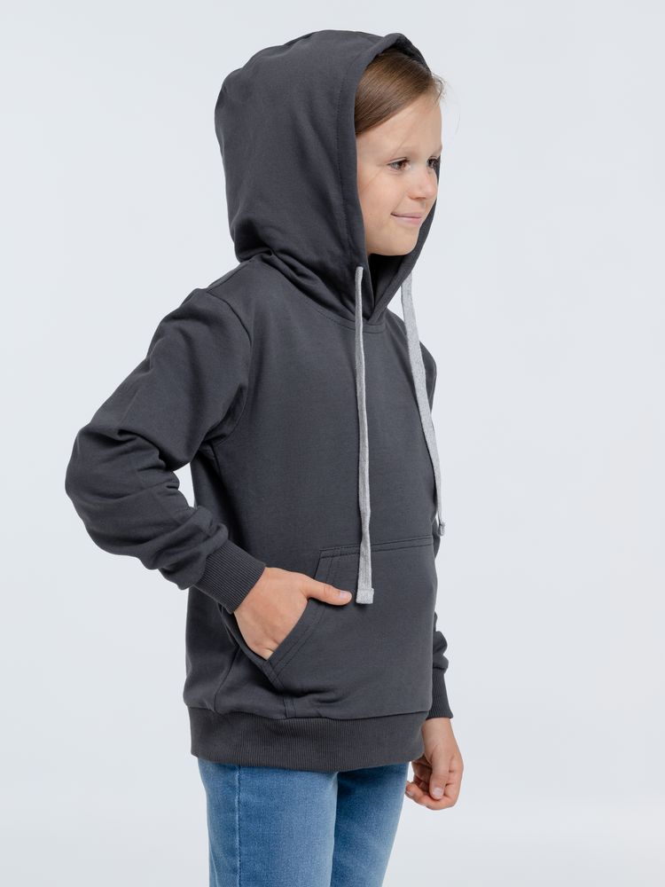 Толстовка с капюшоном детская Kirenga Kids, темно-серая (графит), 12 лет-5