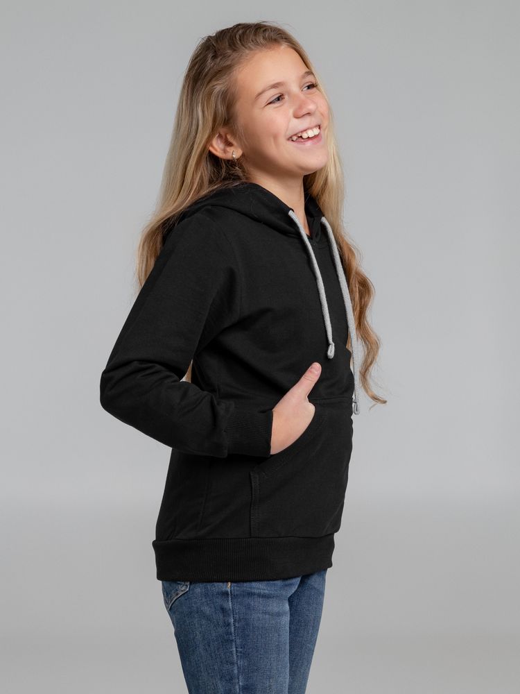 Толстовка с капюшоном детская Kirenga Kids, черная, 12 лет-7