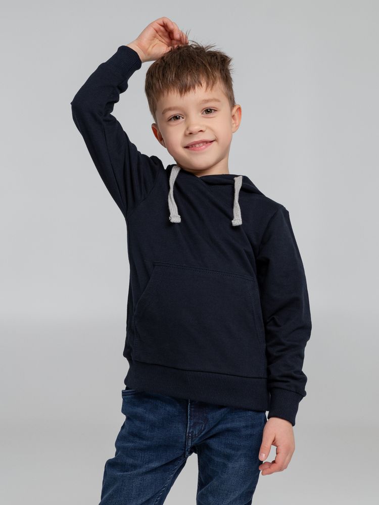 Толстовка с капюшоном детская Kirenga Kids, темно-синяя, 12 лет-6