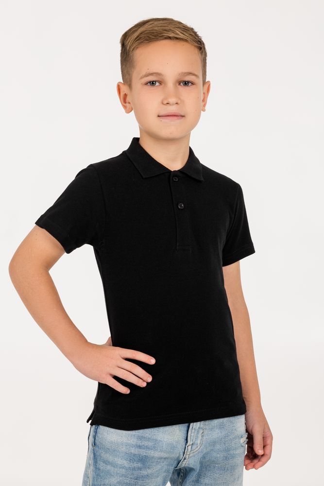 Рубашка поло детская Virma Kids, черная, 6 лет-4