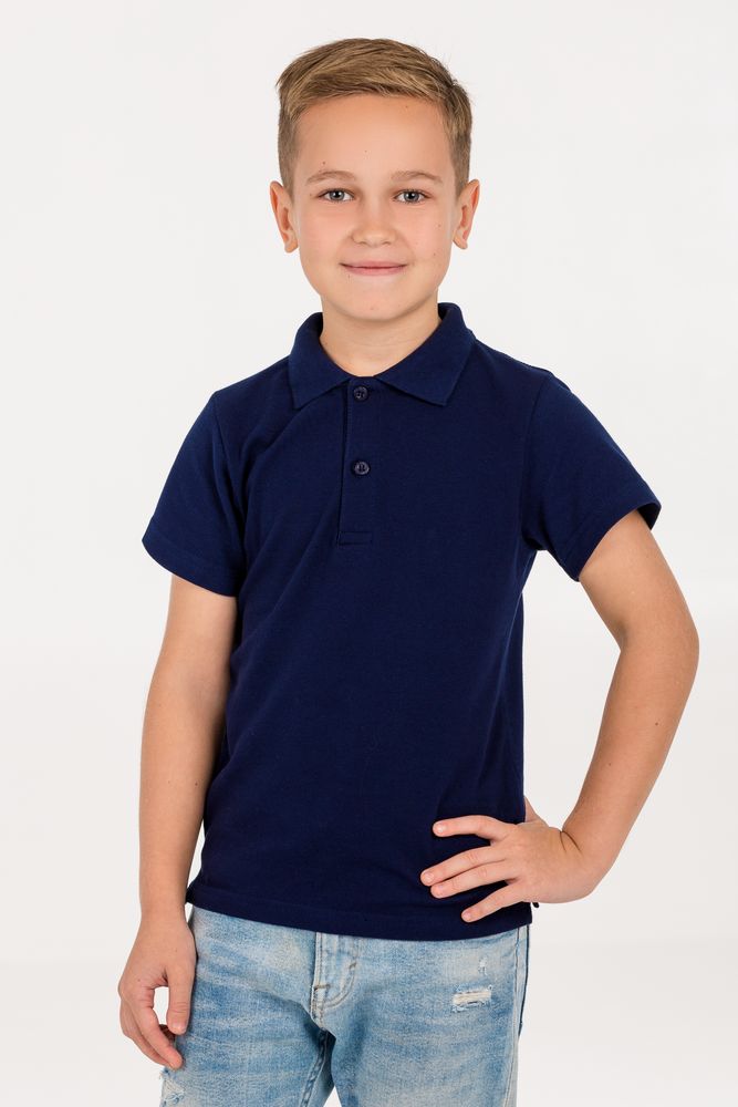 Рубашка поло детская Virma Kids, темно-синяя, 6 лет-4