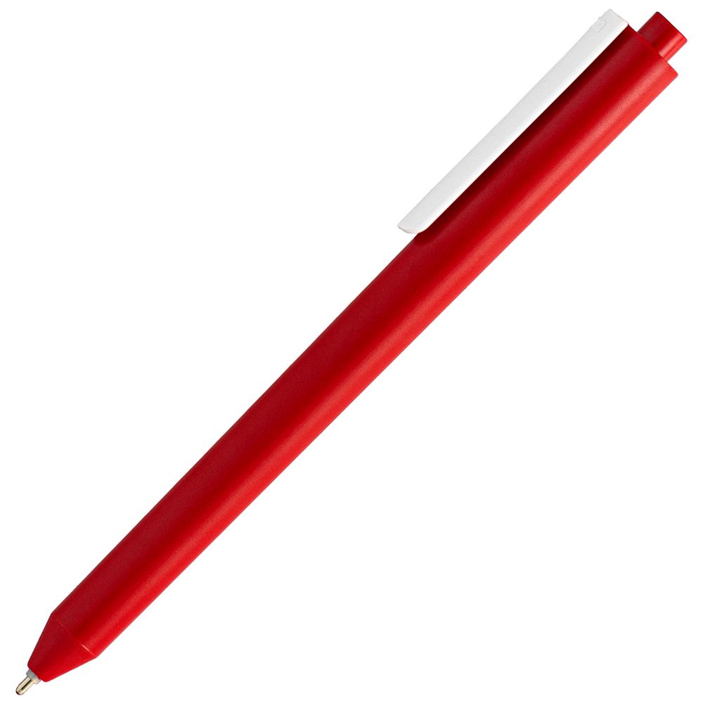 Ручка шариковая Pigra P03 Mat, красная с белым-3