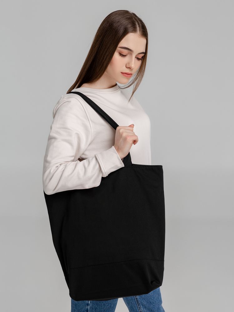 Сумка для покупок на молнии Shopaholic Zip, черная-6