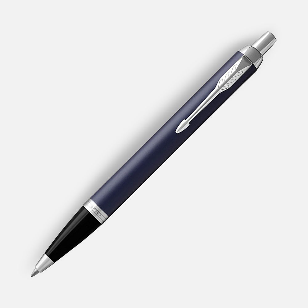 Ручка шариковая Parker IM Core Matte Blue CT, темно-синяя с черным-1