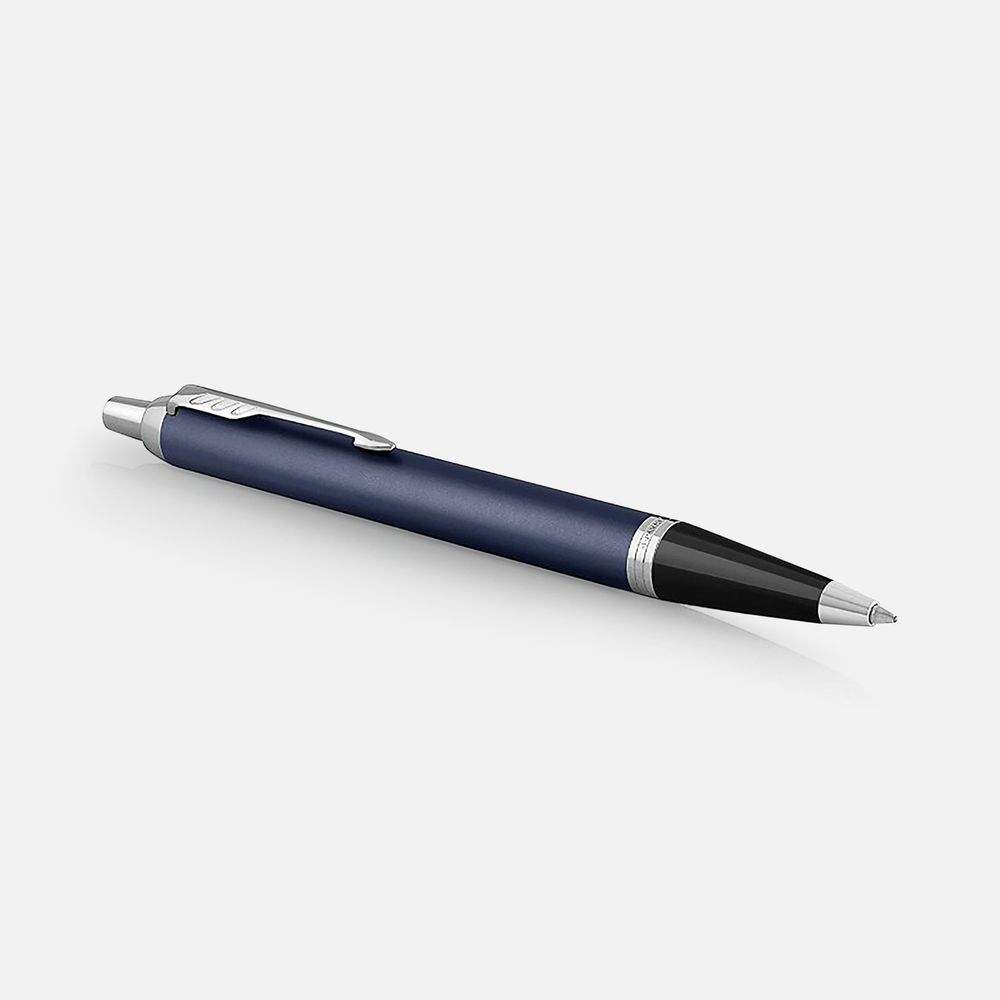 Ручка шариковая Parker IM Core Matte Blue CT, темно-синяя с черным-2