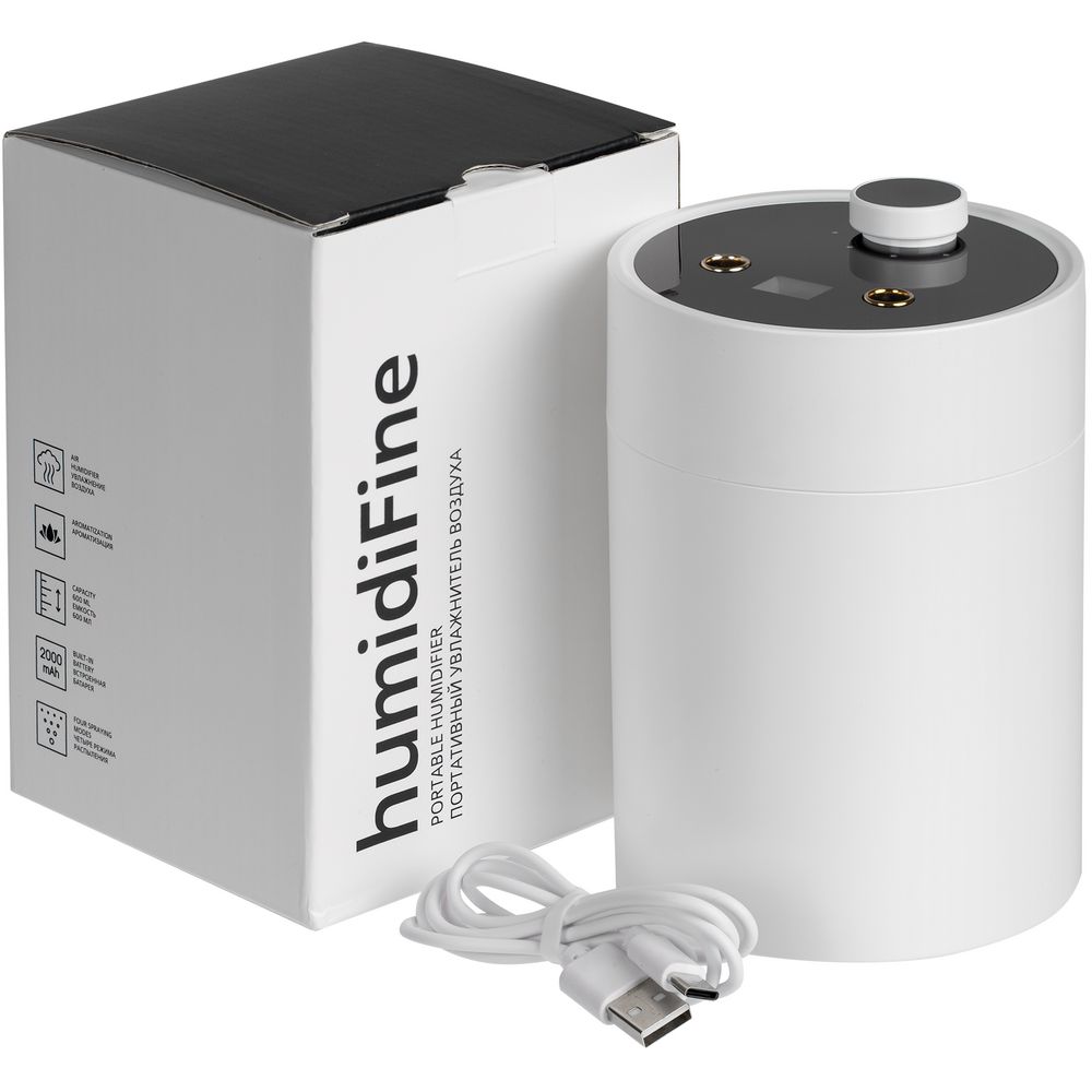 Переносной увлажнитель-ароматизатор humidiFine, белый-10